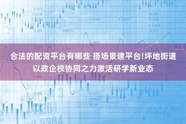 合法的配资平台有哪些 搭场景建平台!坪地街道以政企校协同之力激活研学新业态